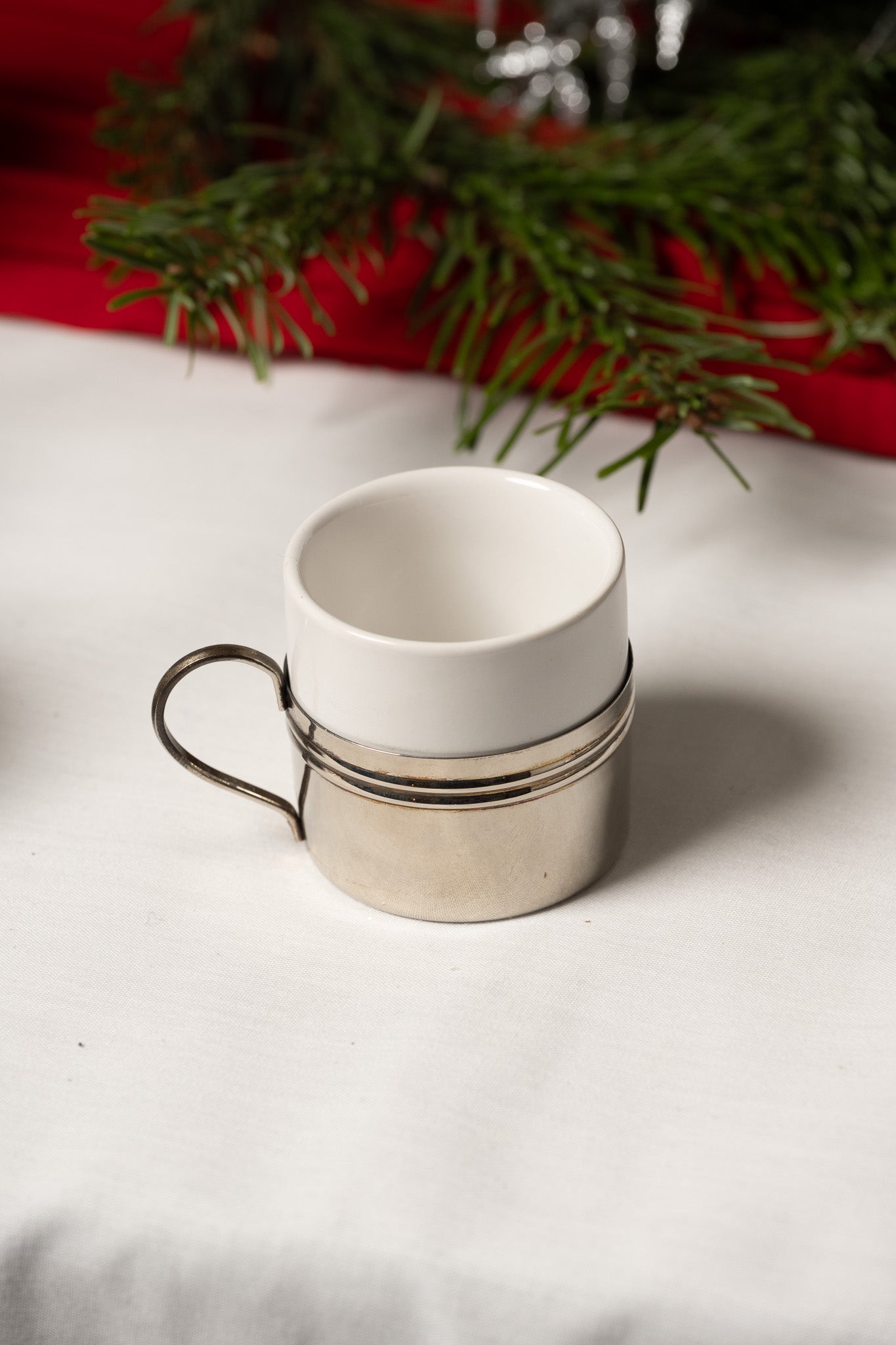 ITALIAN SILVER-PLATED METAL TEA SET, 1980S