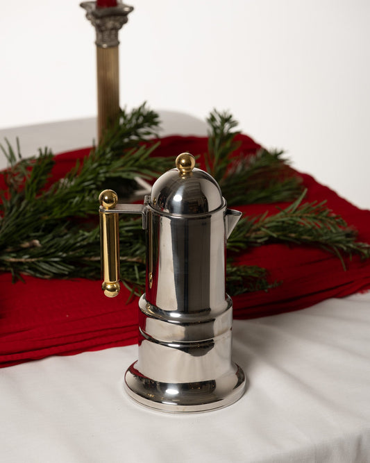 PETITE CAFETIÈRE ITALIENNE EN MÉTAL, 1980s