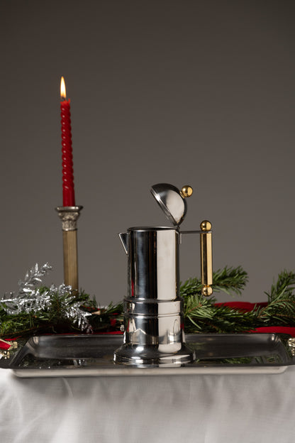 LARGE ITALIAN METAL COFFEE MAKER, 1980S