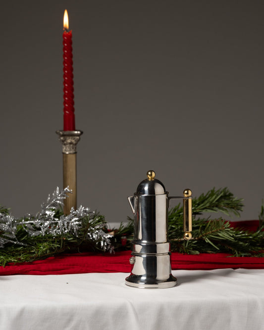 CAFETIÈRE ITALIENNE EN MÉTAL, 1980s