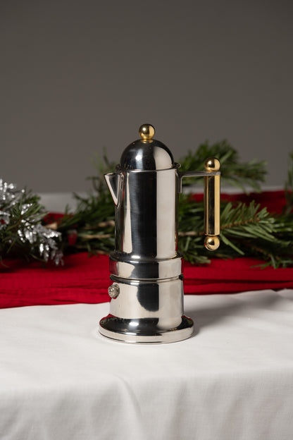 Italian metal coffee maker, 1980s