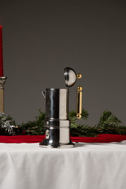 Italian metal coffee maker, 1980s