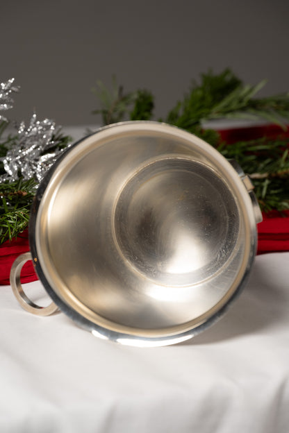 SEAU À GLACE EN MÉTAL ARGENTÉ, SAINT MÉDARD, 1970s