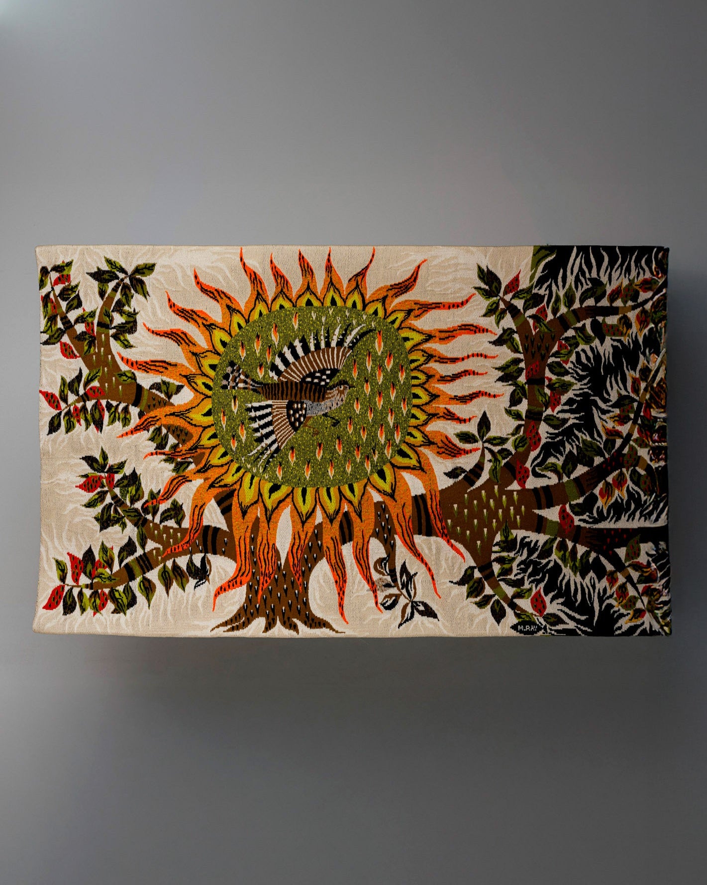 TAPISSERIE MURALE EN LAINE, AUBUSSON, 1970s