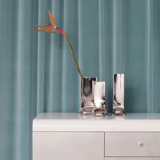 PETIT VASE CARRÉ "PRESSURE" CHROME